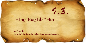 Iring Boglárka névjegykártya